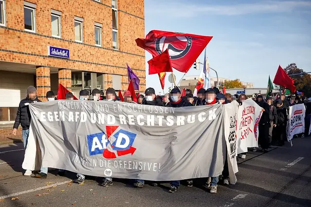 Protesten gegen den AfD Landesparteitag in Henstedt-Ulzburg