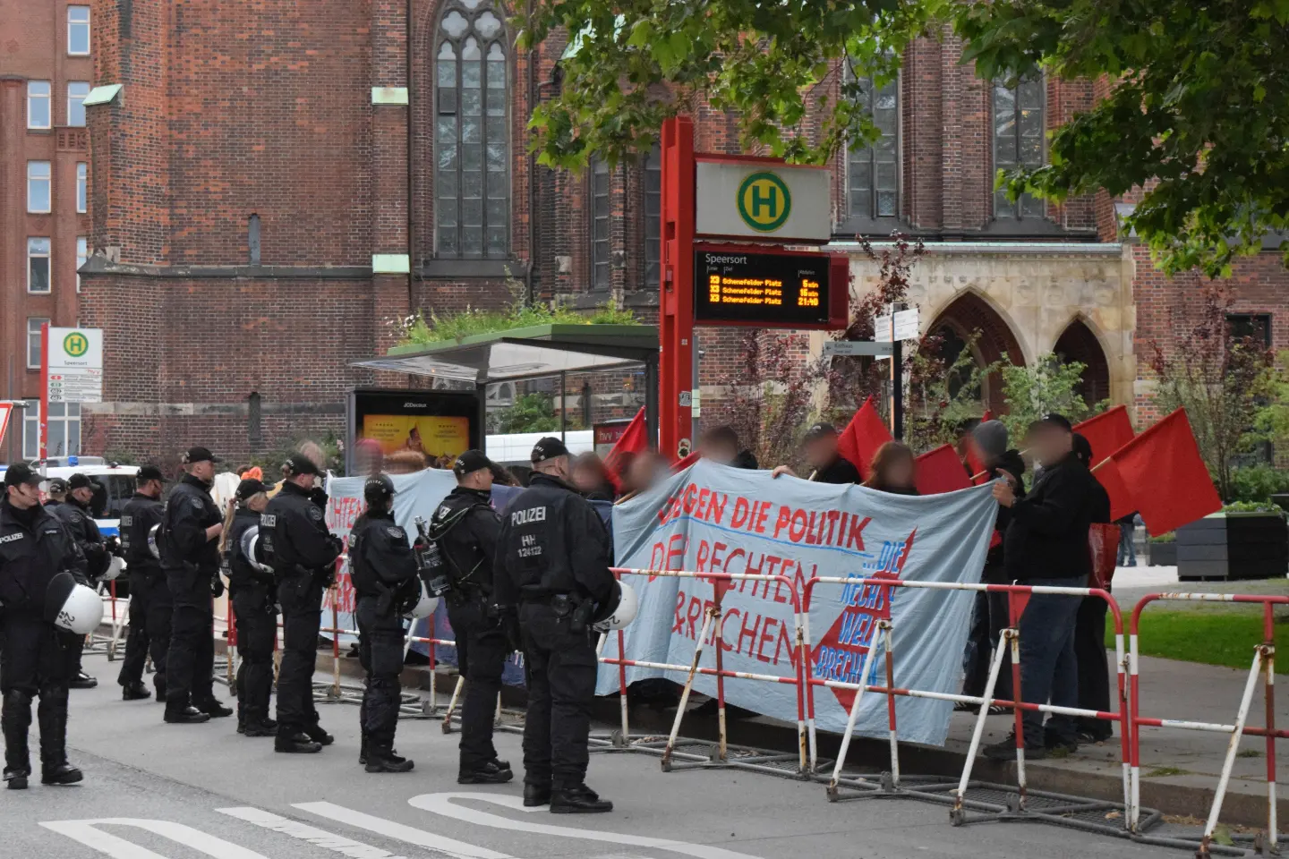 Protest gegen die AfD Wahlparty